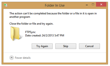 Finding out which process is locking a file or folder in Windows? Or Deleting a locked file in windows!